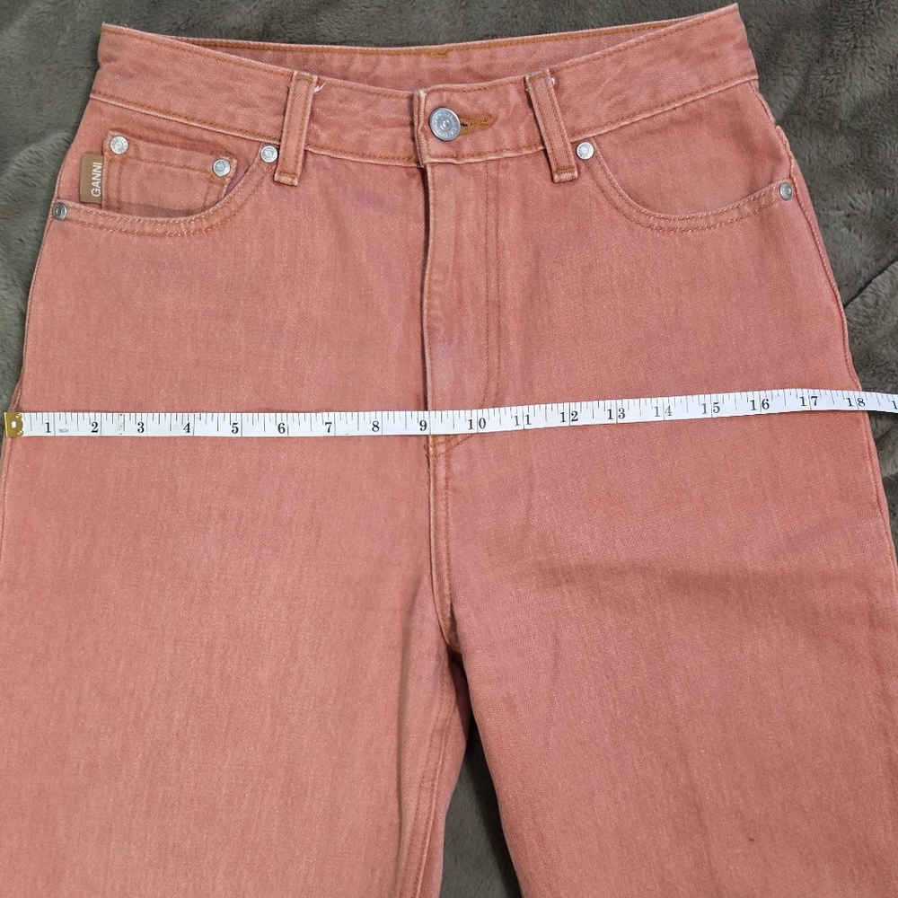 ๐๏ธ GANNI Pink Yarn-Dyed Straight Jeans - Picture 14 of 14